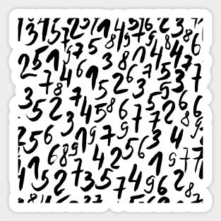 Numbers pattern Sticker